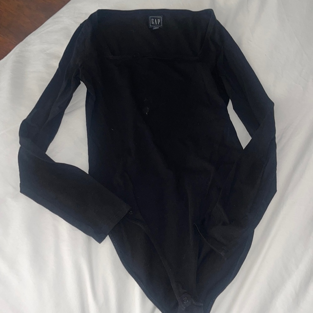 Gap Black Square Neck Bodysuit